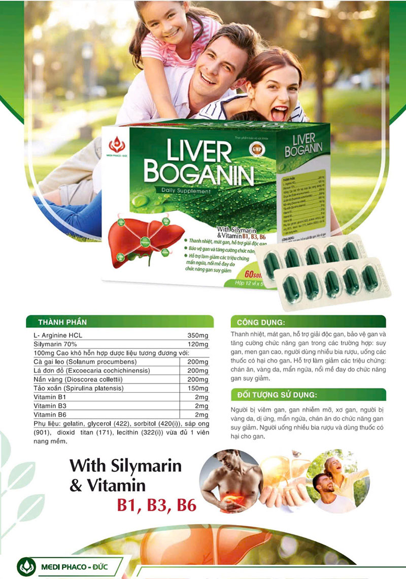 LIVER BOGANIN (12 vỉ ×5 viên nang mềm)