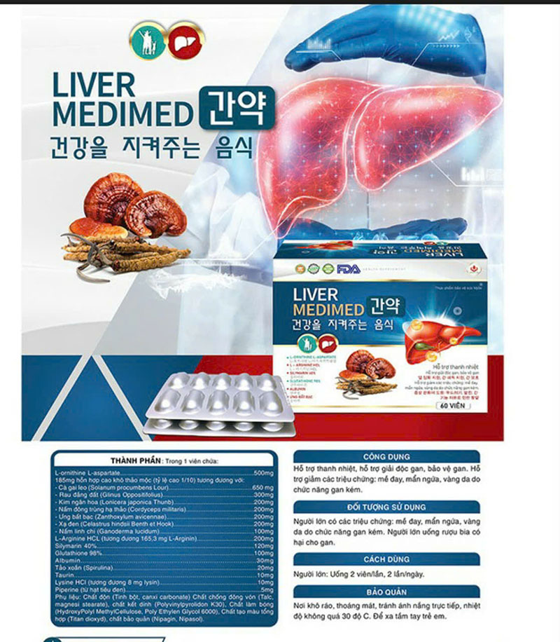 LIVER MEDIMED (Trong 1 viên nén chứa)