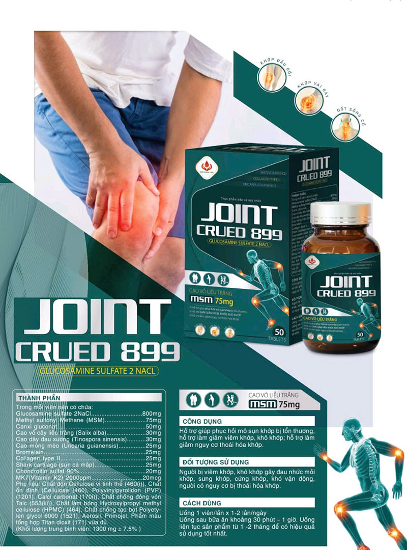 JOINT CRUED 899 (Lọ 50 viên nén, Hộp 5 vỉ x 10 viên)